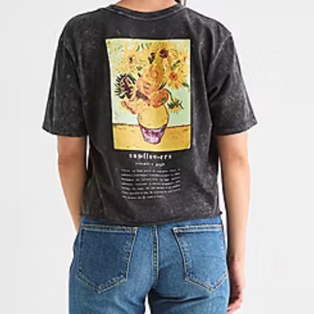 Fifth Sun Vincent VanGogh Sunflowers t-shirt L